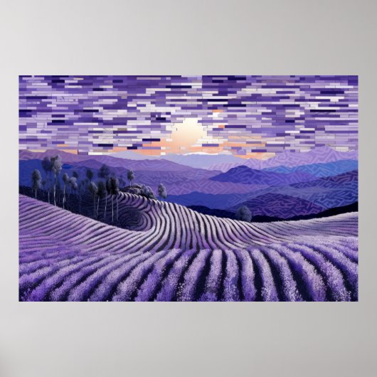 Poster Peinture Art Décor Lavande (Devant)