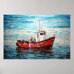 Poster Peinture Art Décor Marine Bateau
