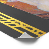 Poster Peinture Art Nouveau de Klimt Goldfish restaurée (Coin)