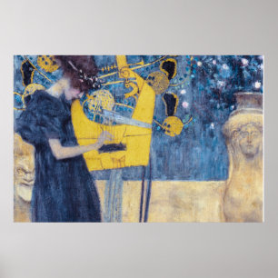 Poster Peinture Art Nouveau "Musique I" de Gustav Klimt