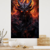 Poster Peinture artistique captivante d'un démon enfer en (Cuisine)