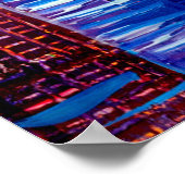 Poster Peinture artistique de gratte-ciel. Style Abstrait (Coin)