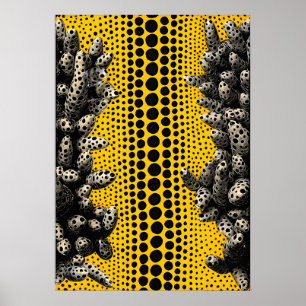 Poster peinture artistique de Yayoi Kusama