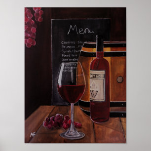Poster Peinture au vin rouge par Alfred Fox