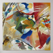 Poster Peinture avec Centre Vert | Kandinsky (Devant)