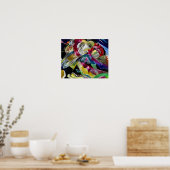Poster Peinture avec lignes blanches - Kandinsky (Cuisine)