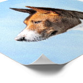 Poster Peinture Basenji - Belle Art Original (Coin)