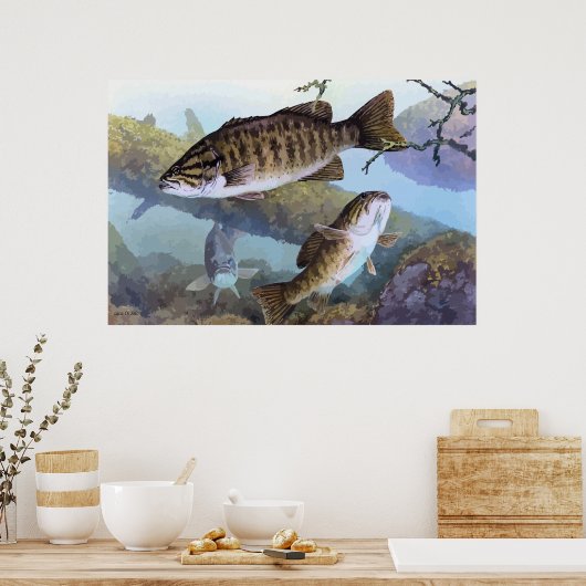 Poster Peinture basse de Smallmouth (Cuisine)
