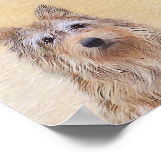 Poster Peinture Berger Picard - Joli art original chien (Coin)