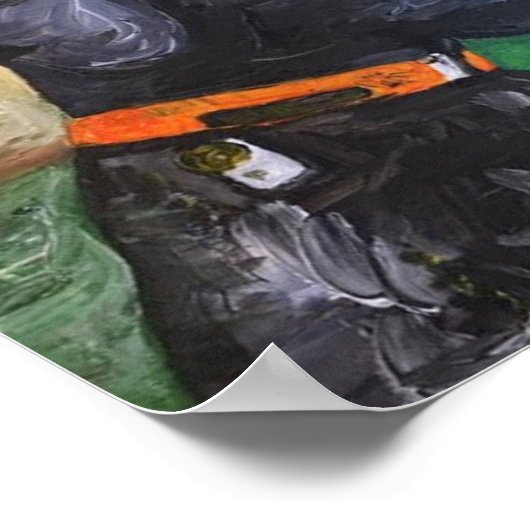 Poster Peinture Black Lab (Coin)