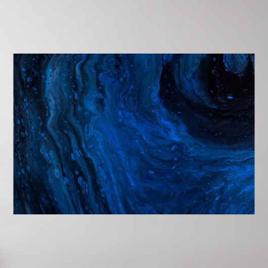Poster Peinture bleue et noire (Devant)