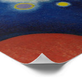 Poster Peinture Bleue Kandinsky Abstraite (Coin)