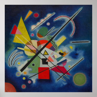 Poster Peinture Bleue Kandinsky Abstraite