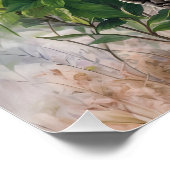 Poster Peinture botanique du rhinocéros blanc (Coin)