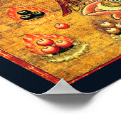 Poster Peinture bouddhiste Aizen Myoo du 14ème siècle (Coin)