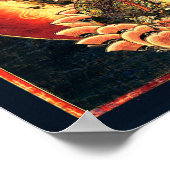 Poster Peinture bouddhiste Aizen Myoo du 14ème siècle (Coin)