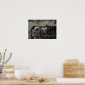 Poster Peinture Chevaux Boire (Cuisine)