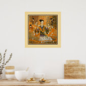 Poster Peinture chinoise ancienne, dames (Cuisine)