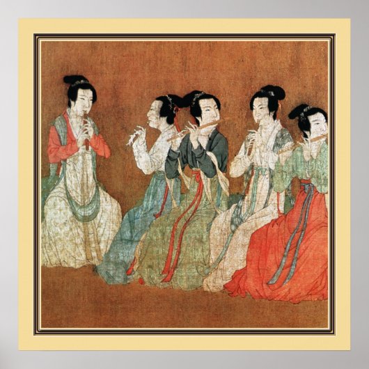 Poster Peinture chinoise ancienne, dames (Devant)