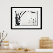 Poster Peinture chinoise ancienne, orchidées (Cuisine)