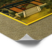 Poster Peinture chinoise ancienne, ville (Coin)