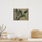 Poster Peinture chinoise de 2 chevaux (Cuisine)