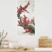 Poster Peinture chinoise en fleurs de cerisier (impressio (Cuisine)