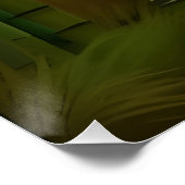 Poster Peinture chinoise traditionnelle de la forêt de ba (Coin)