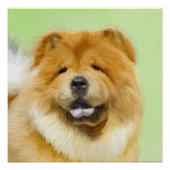 Poster Peinture Chow Chow - Joli art original chien (Devant)