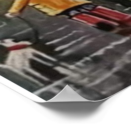 Poster peinture Cityscape (Coin)