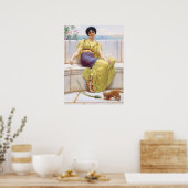 Poster Peinture classique à la lenteur dorée (Cuisine)