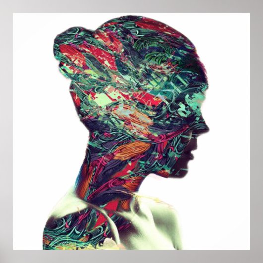 Poster Peinture classique abstraite femme (Devant)