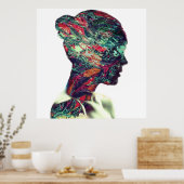 Poster Peinture classique abstraite femme (Cuisine)