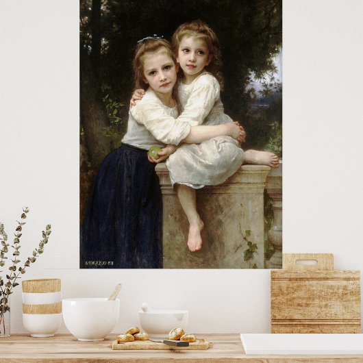 Poster Peinture classique de Bouguereau - Deux soeurs (19 (Cuisine)