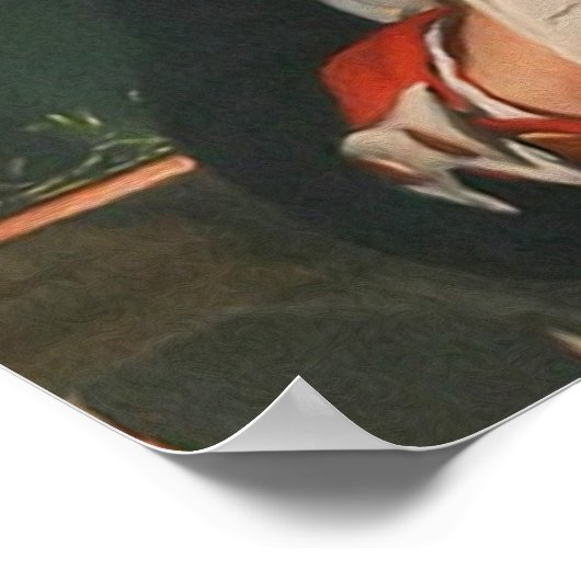 Poster Peinture classique de chats grincheux (Coin)