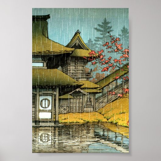 Poster Peinture classique de temple japonais (Devant)
