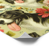 Poster Peinture Collie vintage (Coin)