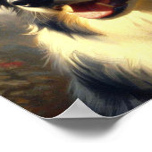 Poster Peinture Collie vintage (Coin)