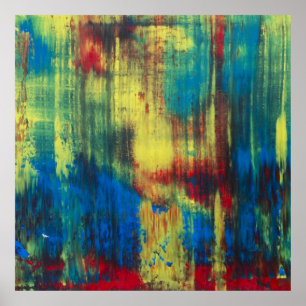 Poster Peinture colorée abstraite 2