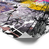 Poster Peinture colorée Grungy Abstraite (Coin)