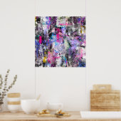 Poster Peinture colorée Grungy Abstraite (Cuisine)
