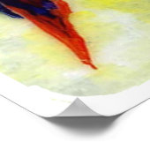 Poster Peinture colorée Parrot de Macaw (Coin)