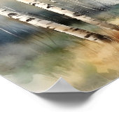 Poster Peinture couleur neutre de la forêt de boul (Coin)