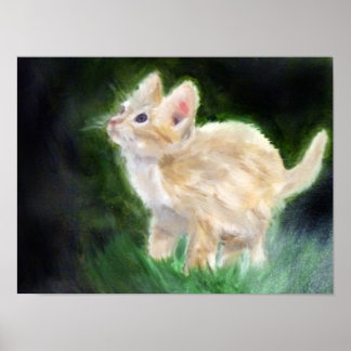 Poster Peinture Cute Kitten