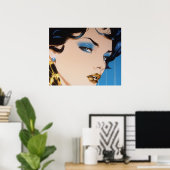 Poster Peinture d'aérographe en bâton d'or (Bureau à domicile)