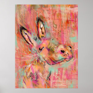 Poster peinture d'âne