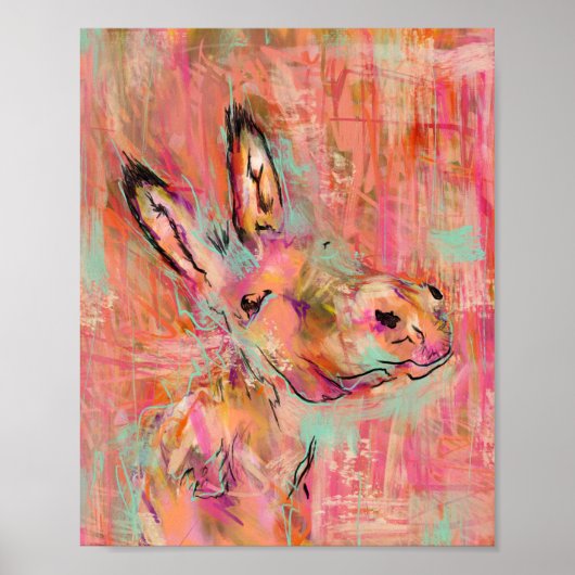 Poster peinture d'âne (Devant)