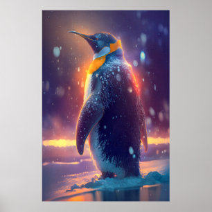 Poster Peinture d'animaux de pingouins Faune en plein air