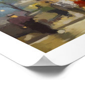 Poster Peinture d'aquarelle à Paris le jour de la pluie (Coin)