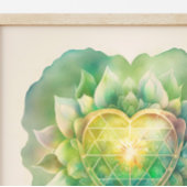 Poster Peinture d'aquarelle Coeur Chakra